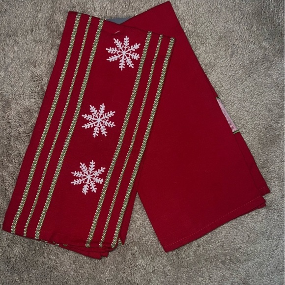 Aman Christmas Kitchen Towels Set of Two NWT - Picture 5 of 7
